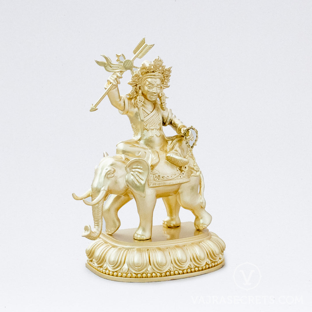 Shize Brass Statue with Gold Finish, 6 inch