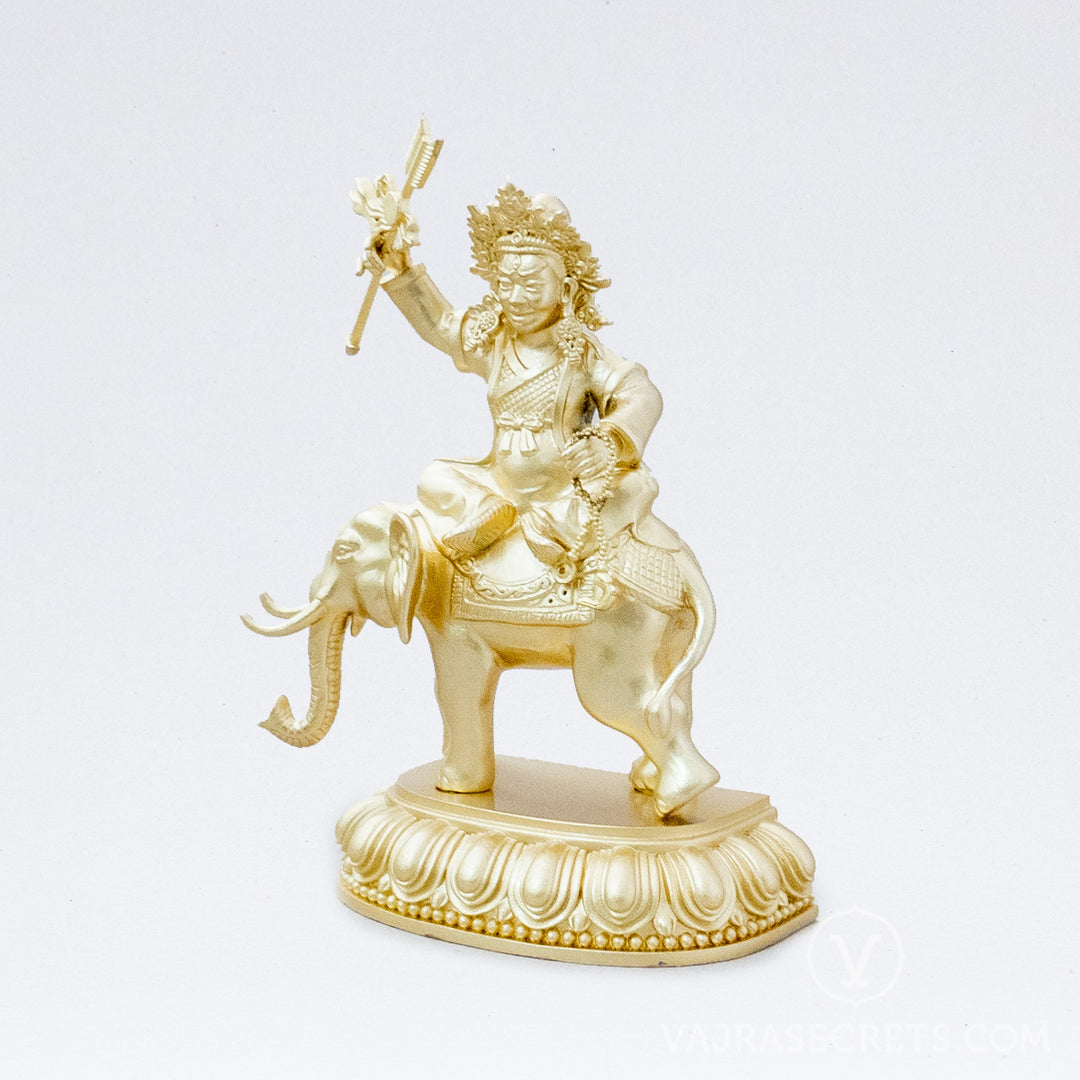 Shize Brass Statue with Gold Finish, 6 inch