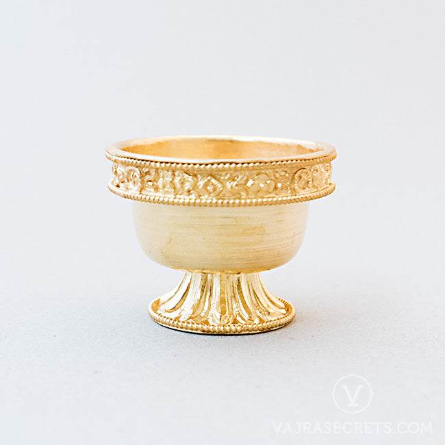 Gold Plated Copper Offering Bowls, 2.5 inch (Set of 7)