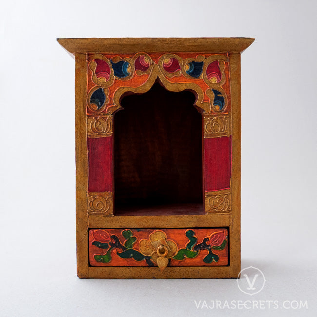 Tibetan Mini Wood Altar, 8.5 inch