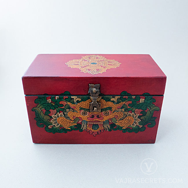 Tibetan Box with Dragon Motif