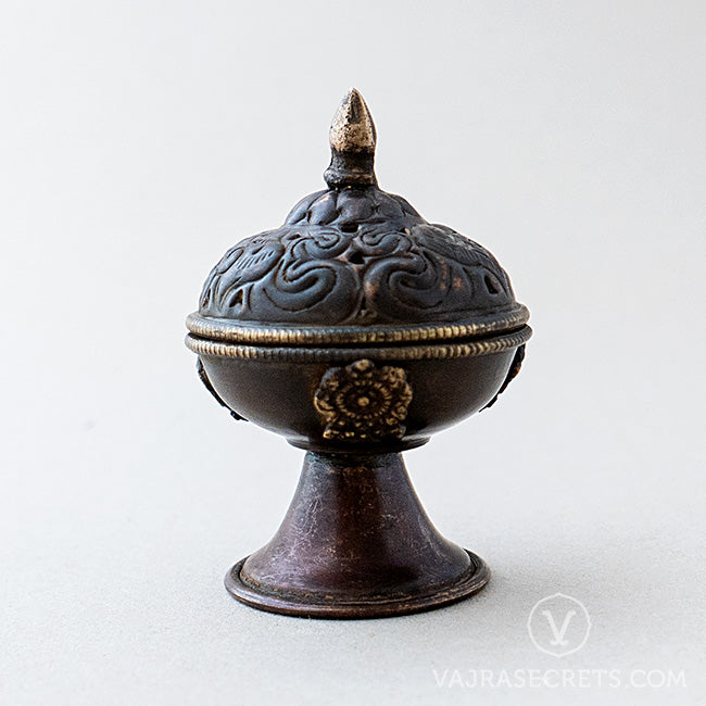 Mini Tibetan Incense Burner, 2.4 inch