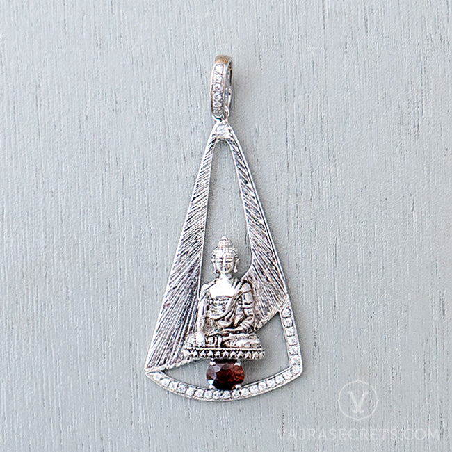 Limited Edition Shakyamuni Pendant with Semi-Precious Stones
