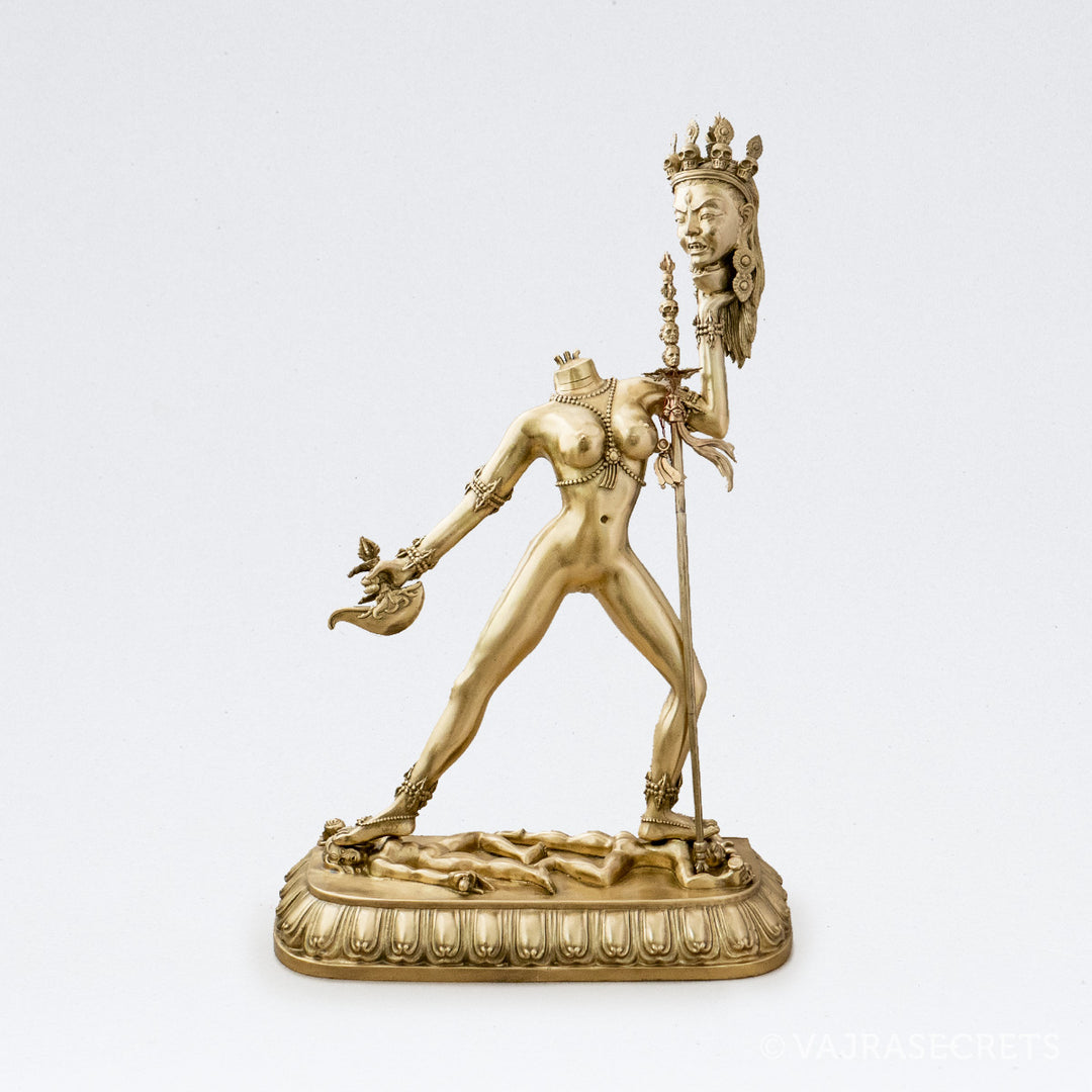 Ucheyma (Headless Vajrayogini) Brass Statue, 17 inch