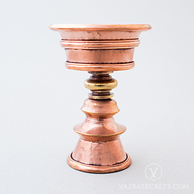 Polished Copper Butterlamp, 4.5 inch