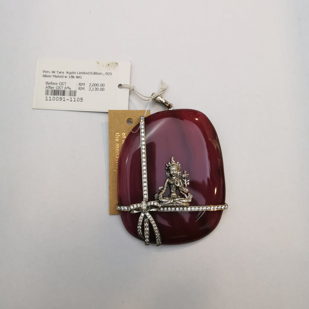 Blessed Limited Edition White Tara Agate Pendant
