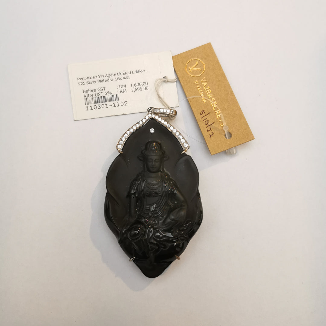 Blessed Limited Edition Guanyin Agate Pendant