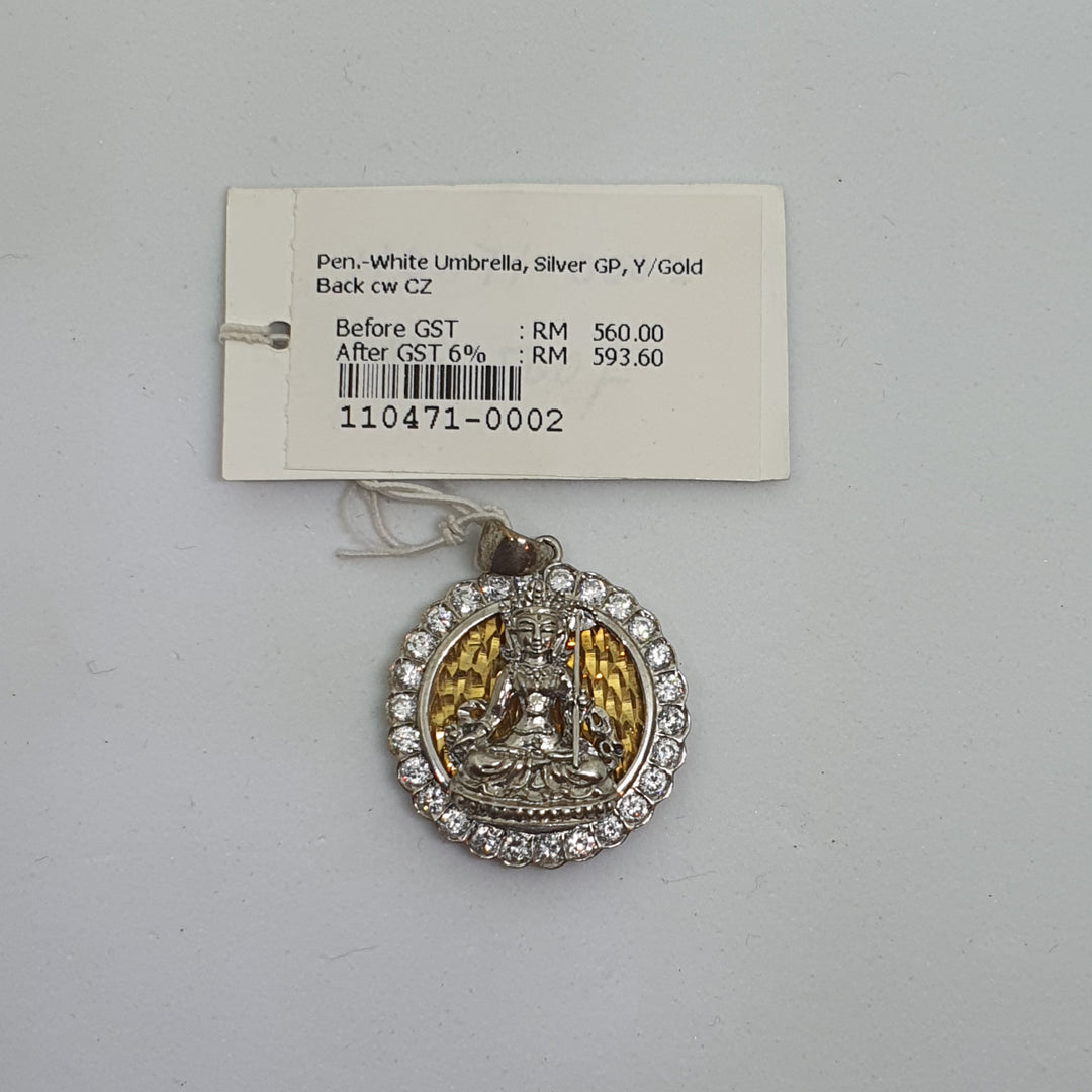 Dukkar Round Pendant with Cubic Zirconia