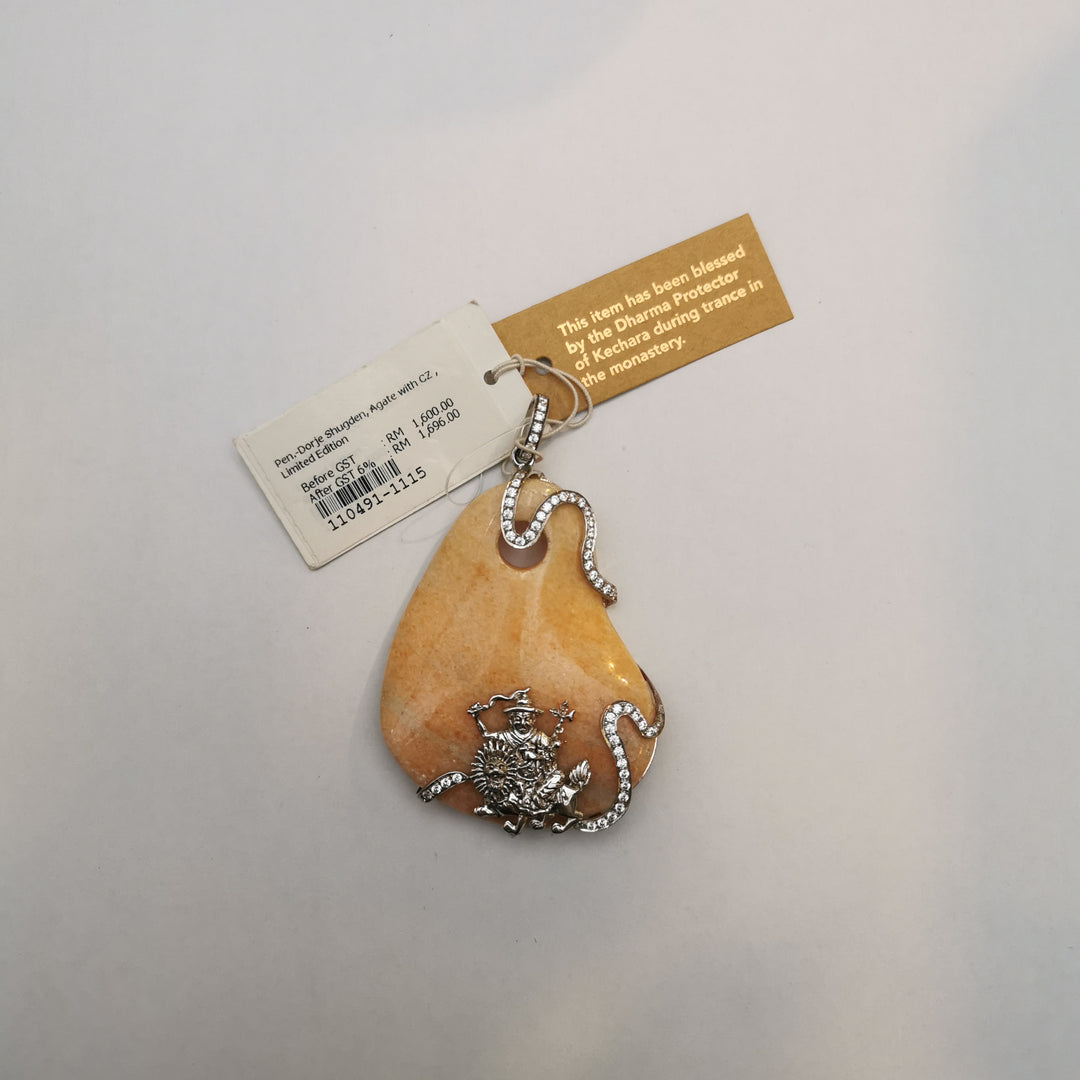 Blessed Limited Edition Dorje Shugden Agate Pendant