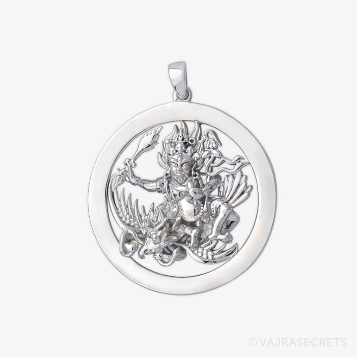 Trakze White Gold Plated Round Pendant