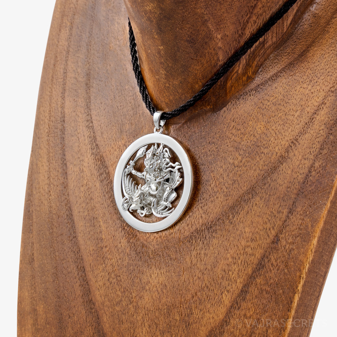 Trakze White Gold Plated Round Pendant