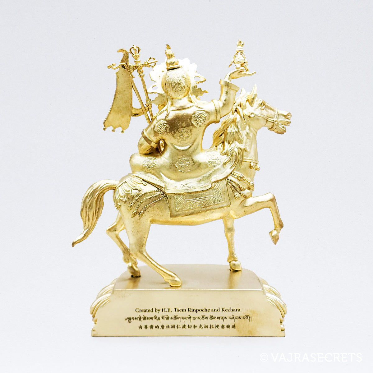 Gyenze Brass Statue with Gold Finish, 6 inch – Vajrasecrets