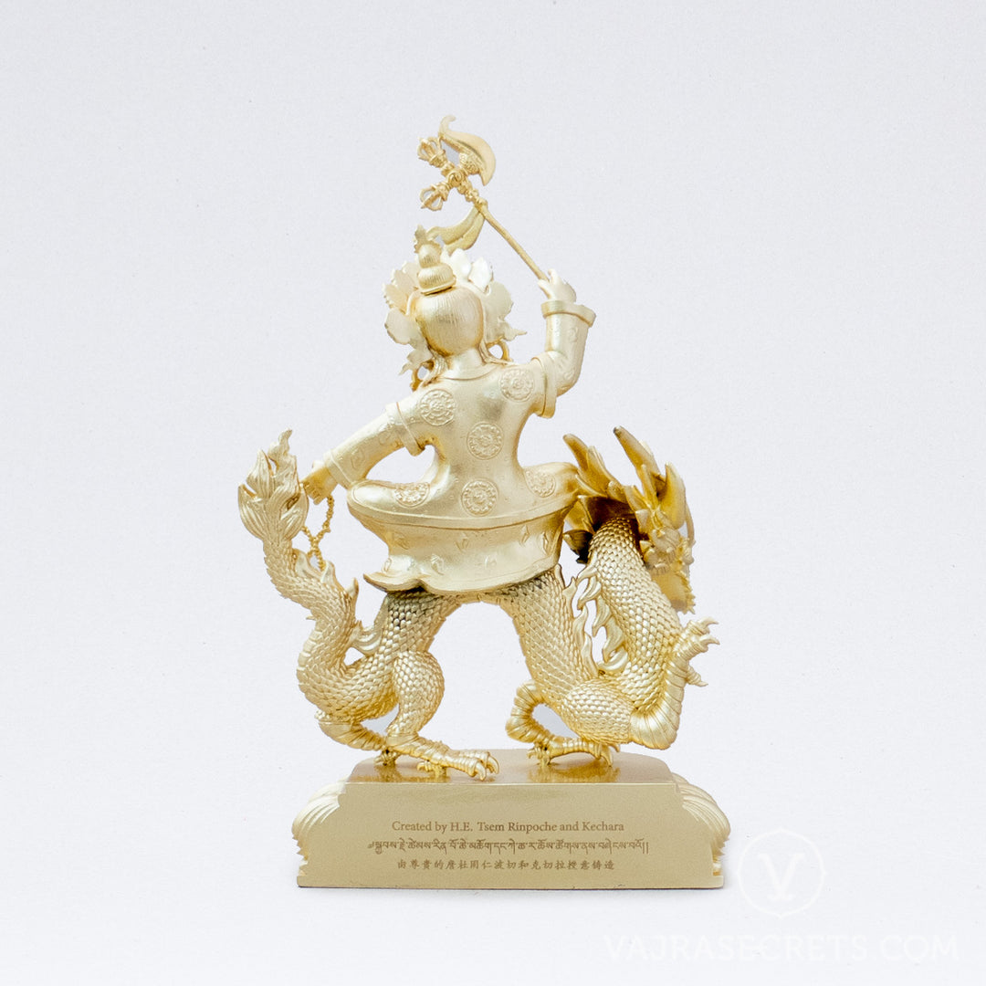 Wangze Brass Statue with Gold Finish, 6 inch