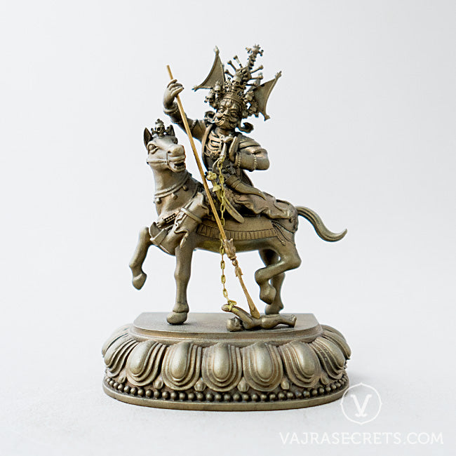 Kache Marpo Brass Statue with Gold Finish, 5 inch