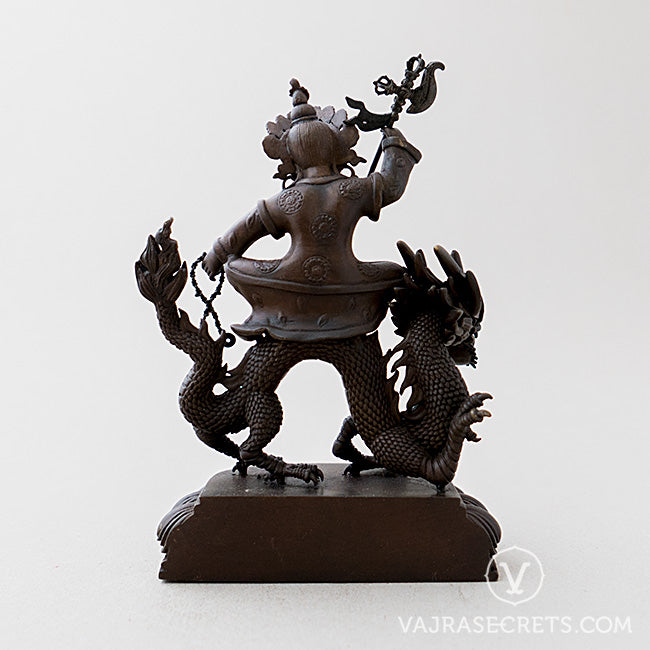 Wangze Brass Statue with Oxidised Finish, 6 inch