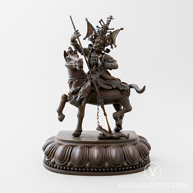 Kache Marpo Brass Statue with Oxidised Finish, 5 inch