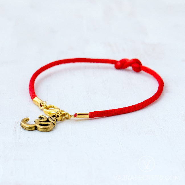 OM Protection String Bracelet, Gold
