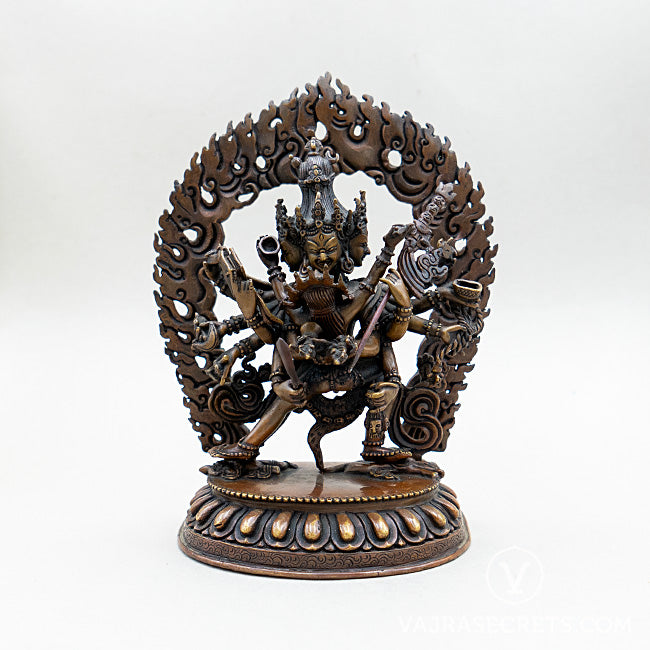 Heruka Chakrasamvara Copper Statue, 9.5 inch