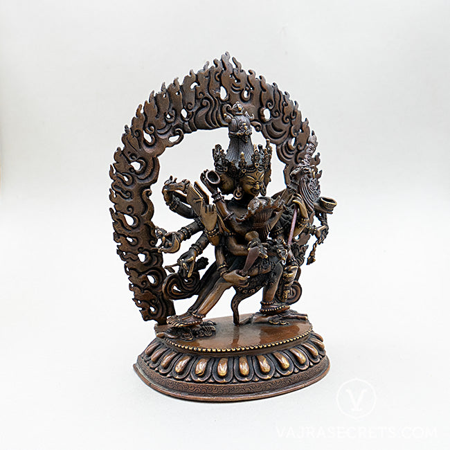 Heruka Chakrasamvara Copper Statue, 9.5 inch