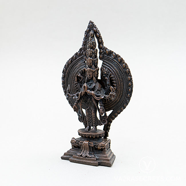 Chenrezig (1000-Armed) Copper Statue, 6 inch