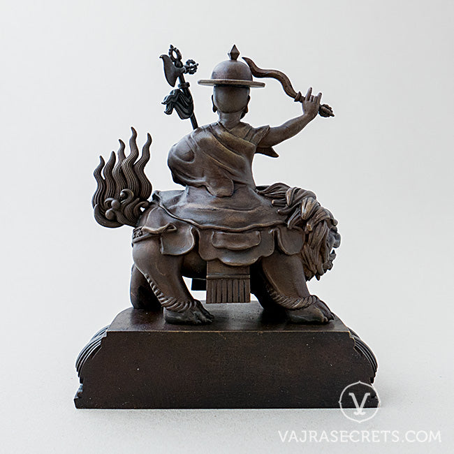 Dorje Shugden Brass Statue with Oxidised Finish, 7 inch