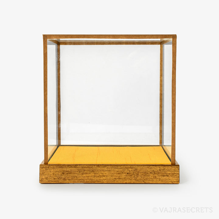 Wealth Vase Glass Casing, Gold