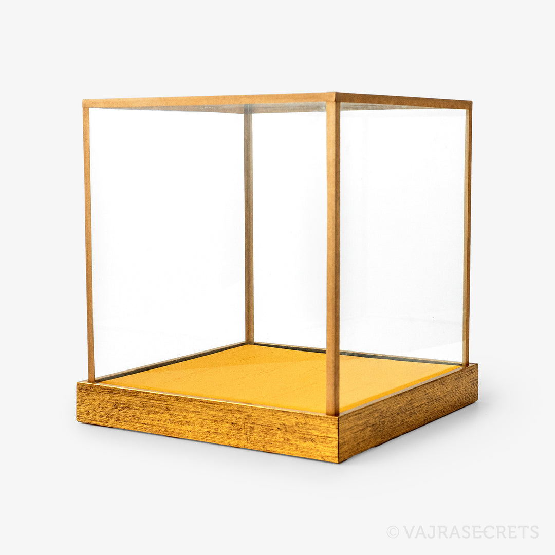Wealth Vase Glass Casing, Gold