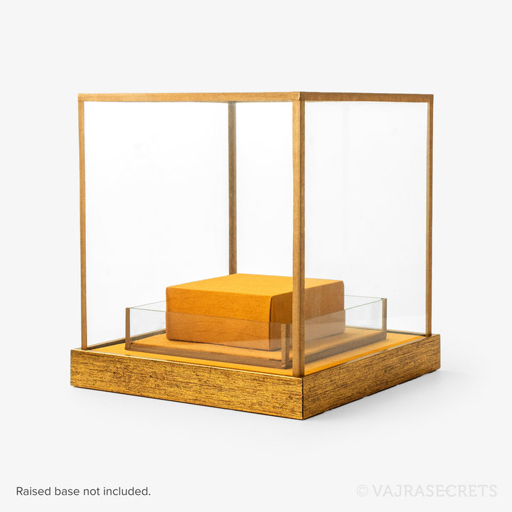 Wealth Vase Glass Casing, Gold
