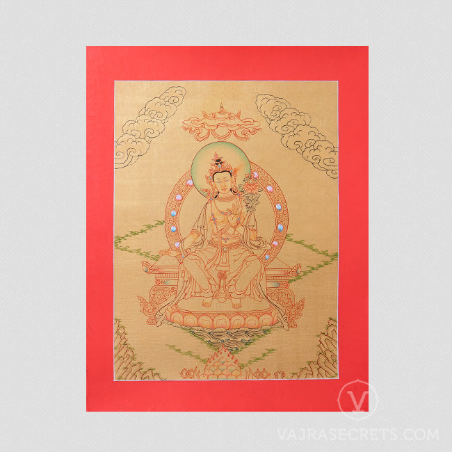 Maitreya Handpainted Thangka (Handpainted)