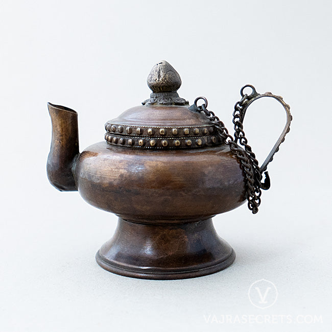 Brass Teapot with Antique Finish, 5.5 inch