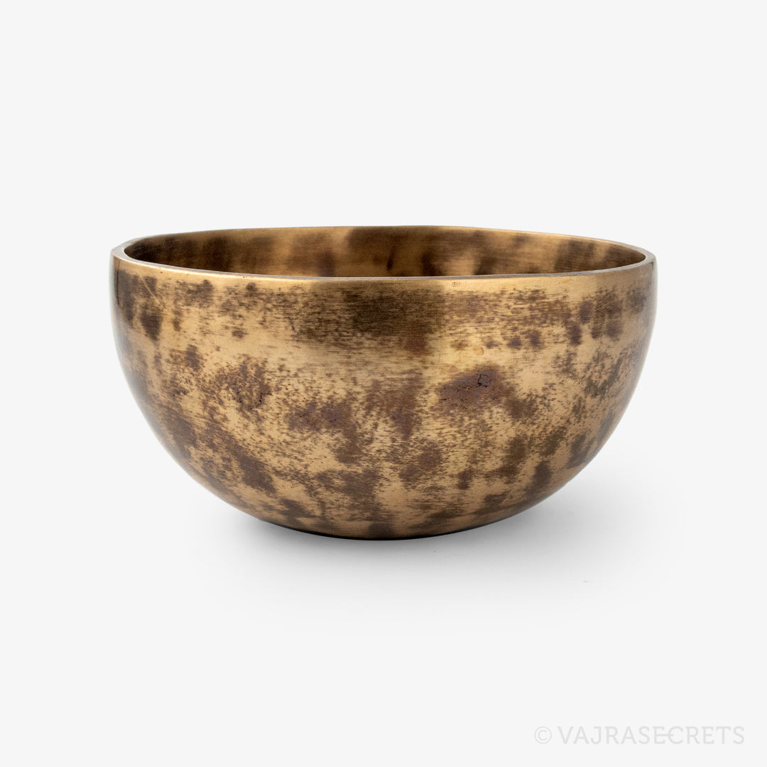 Tibetan Singing Bowl with Antique Finish, 5.3 inch