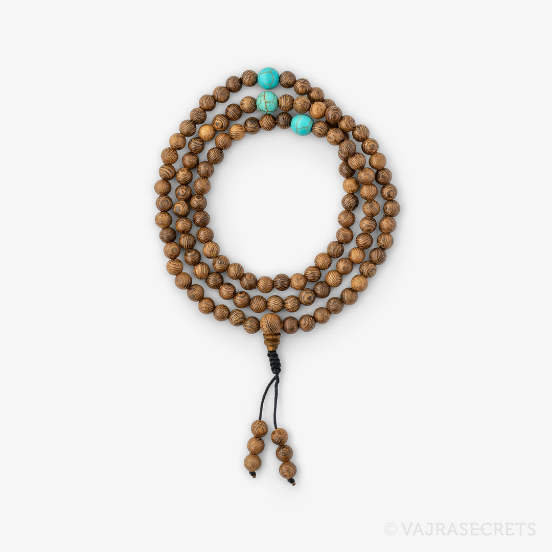 Wenge Wood Mala, 6 mm
