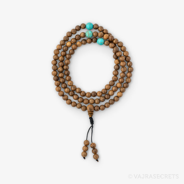 Wenge Wood Mala, 6 mm