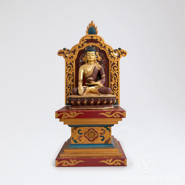 Tibetan Wooden Throne, 23 inch
