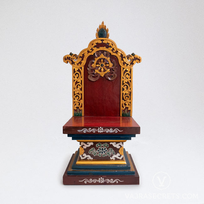Tibetan Wooden Throne, 23 inch