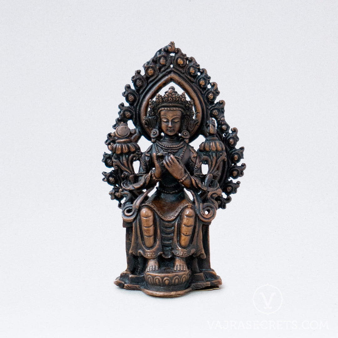 Maitreya Copper Statue, 4.5 inch