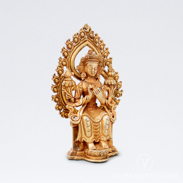 Maitreya Gold Statue, 4.5 inch