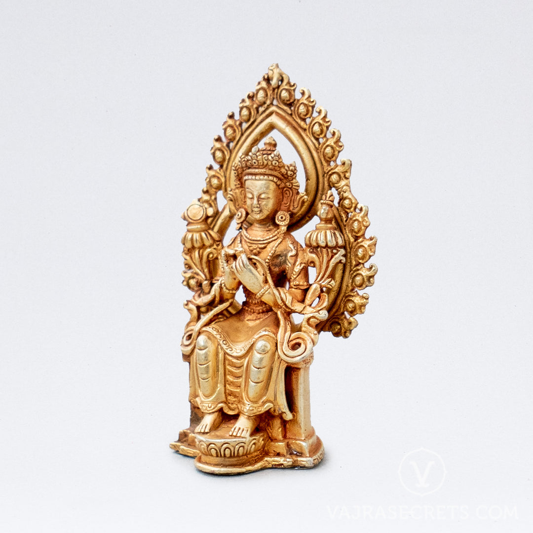 Maitreya Gold Statue, 4.5 inch