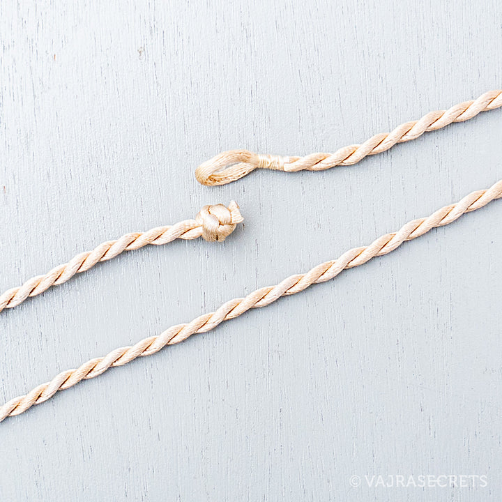 Twisted Cord Necklace, Beige