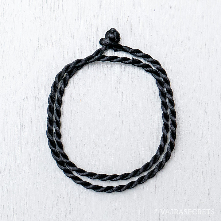 Twisted Cord Necklace, Black