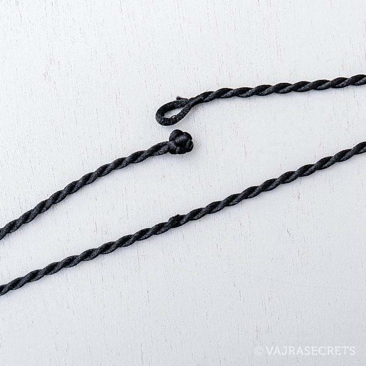 Twisted Cord Necklace, Black