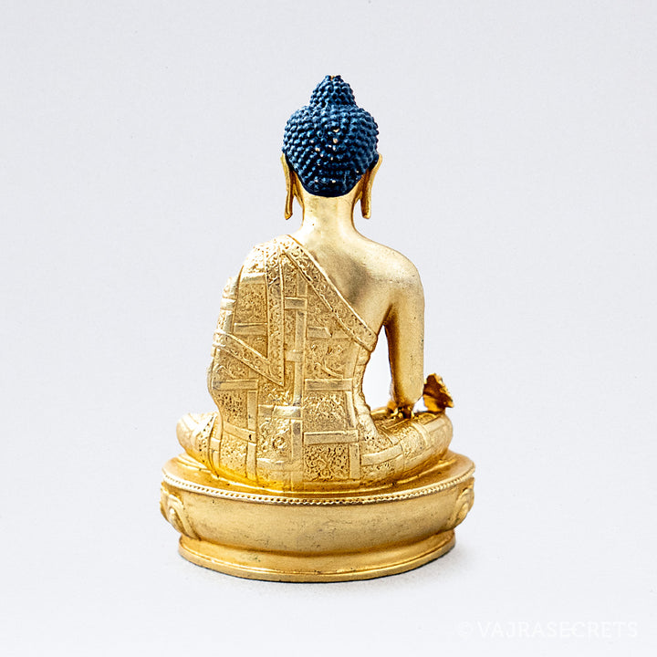 Medicine Buddha Gold Statue, 3.5 inch