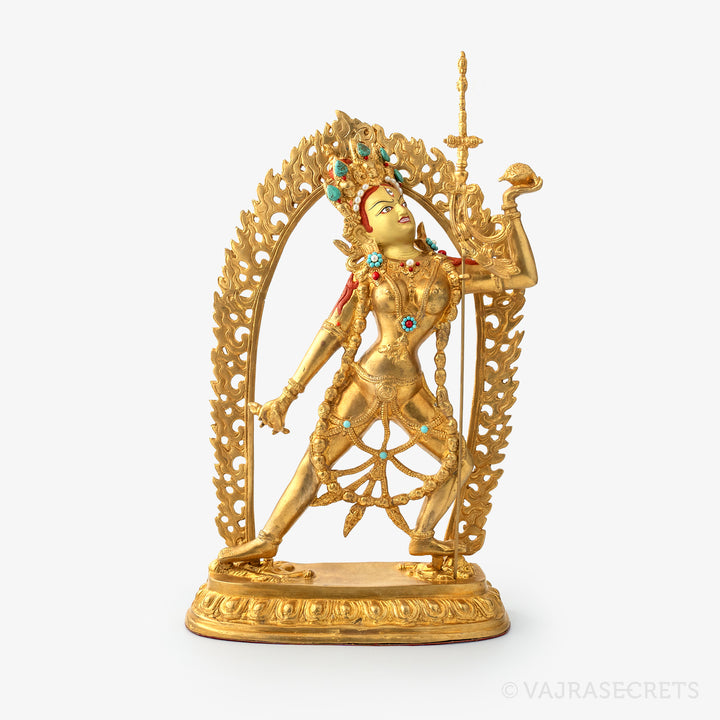 Blessed Vajrayogini Brass Statue with Jewels, 17 inch
