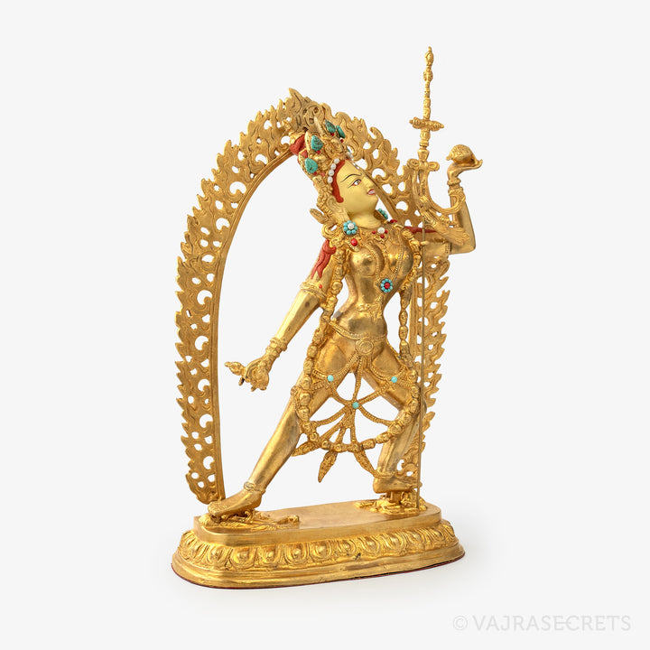 Blessed Vajrayogini Brass Statue with Jewels, 17 inch