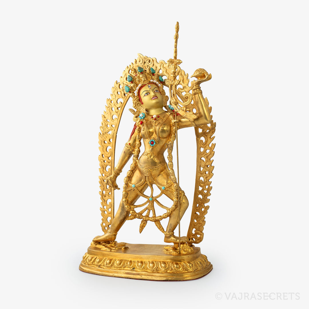 Blessed Vajrayogini Brass Statue with Jewels, 17 inch