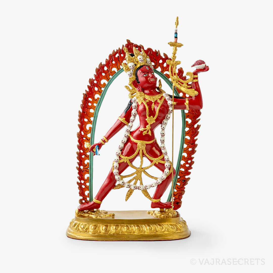 Blessed Vajrayogini Colourful Brass Statue, 17 inch