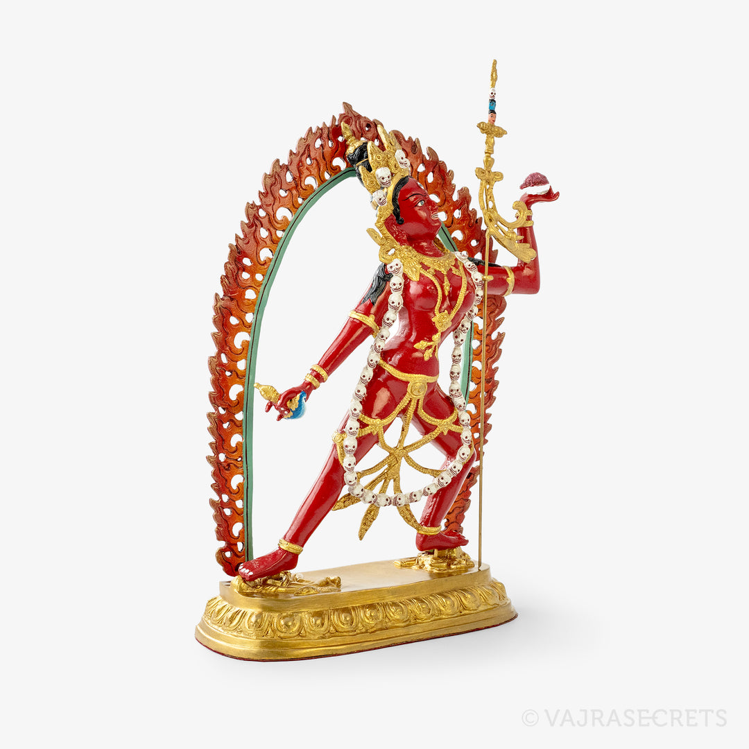 Blessed Vajrayogini Colourful Brass Statue, 17 inch
