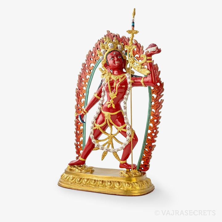 Blessed Vajrayogini Colourful Brass Statue, 17 inch