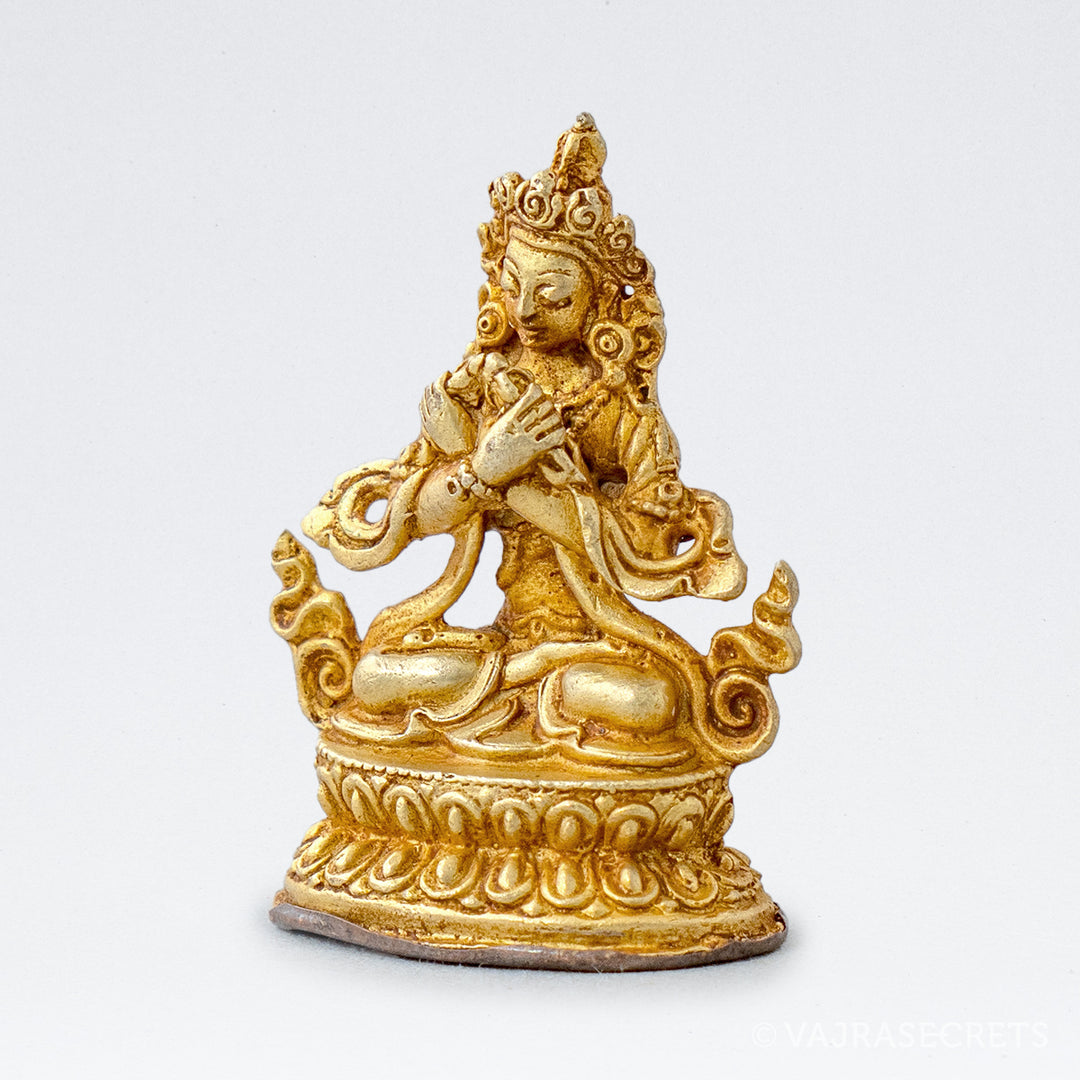 Vajradhara Gold Statue, 2.5 inch
