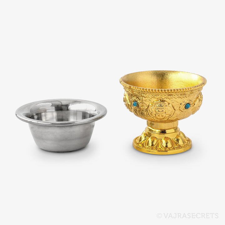 Gold Finish Alloy Offering Bowls, 2.5 inch (Set of 8)